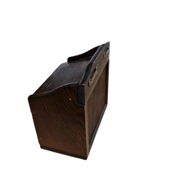 Hand Crafted Wooden Recipe Box; Box 8x3.5x6.25 approx Inside is 2.75x5.25 approx - Picture 3 of 7